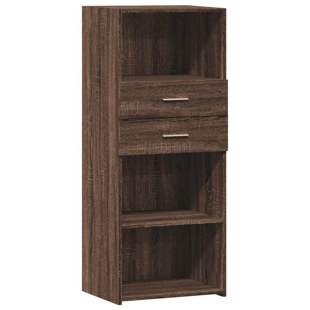 Highboard Braun Eichen-Optik 50x42,5x124 cm Holzwerkstoff