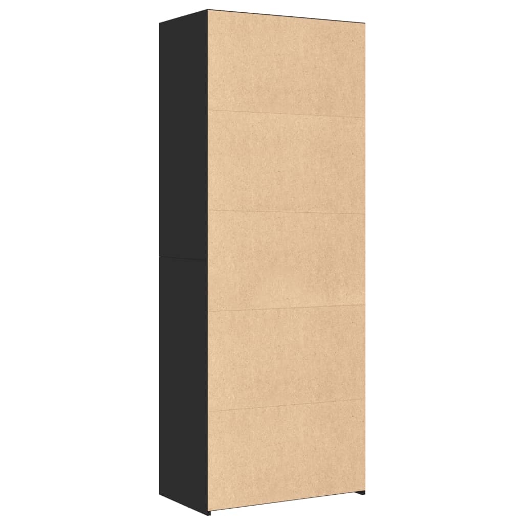 Highboard Schwarz 70x41x185 cm Holzwerkstoff