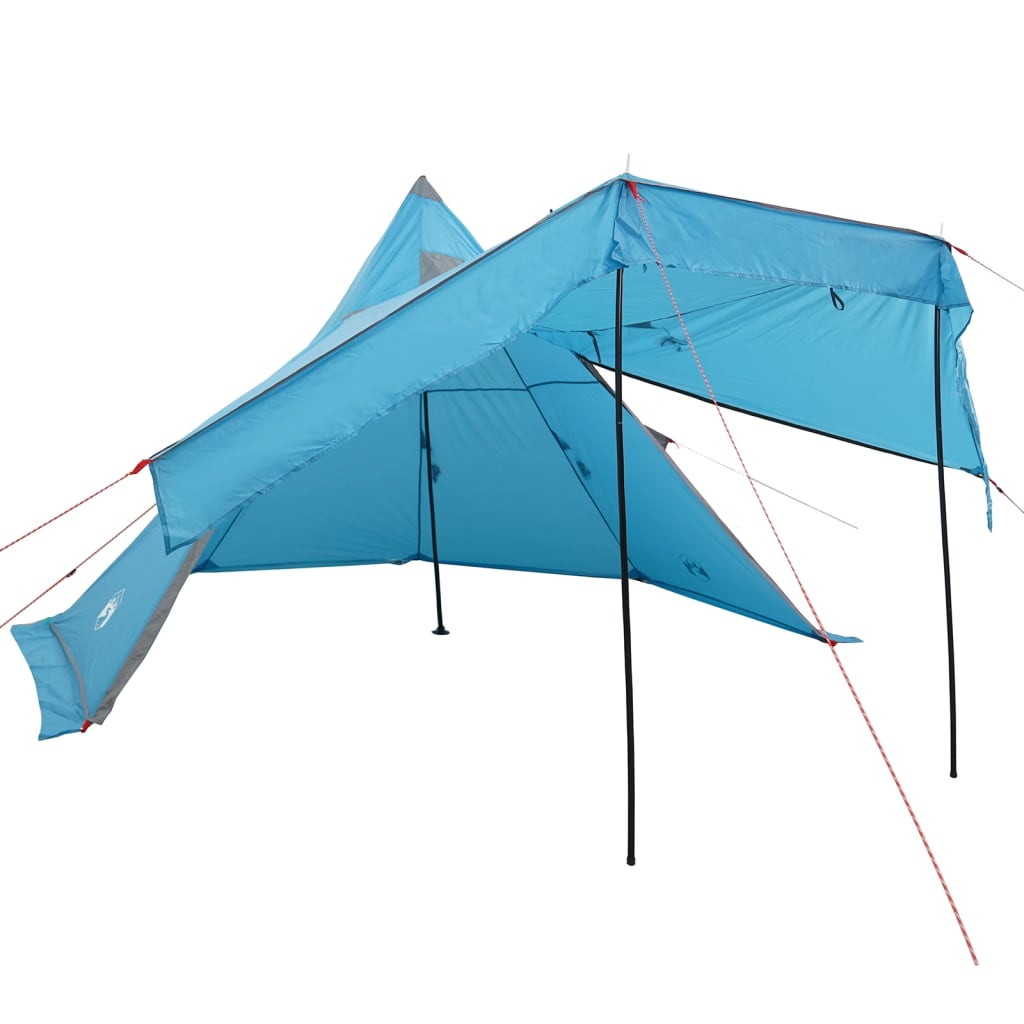 Tipi-Campingzelt 5 Person Blau Wasserdicht