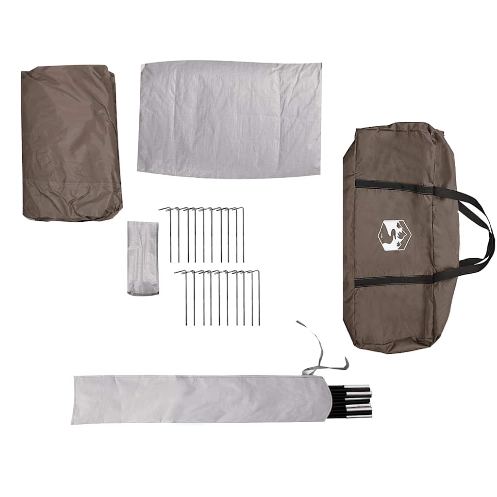 Tipi-Familienzelt 8 Personen Braun Wasserdicht