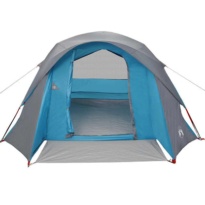 Campingzelt 4 Personen Blau Wasserdicht