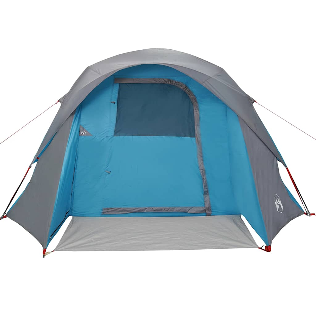 Campingzelt 4 Personen Blau Wasserdicht