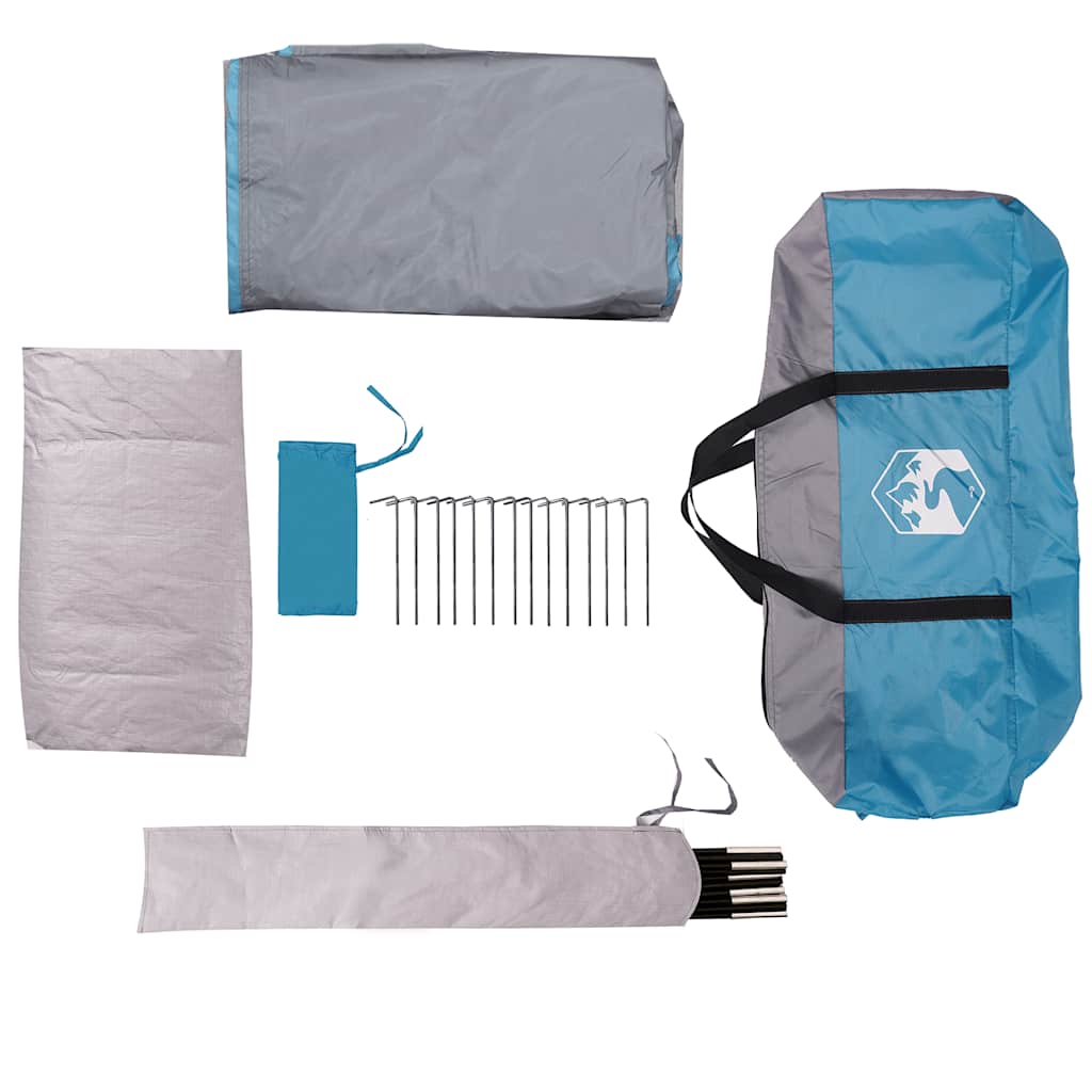 Familienzelt Iglu für 6 Personen Blau Wasserdicht