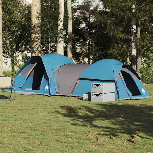 Campingzelt 5 Personen Blau Wasserdicht