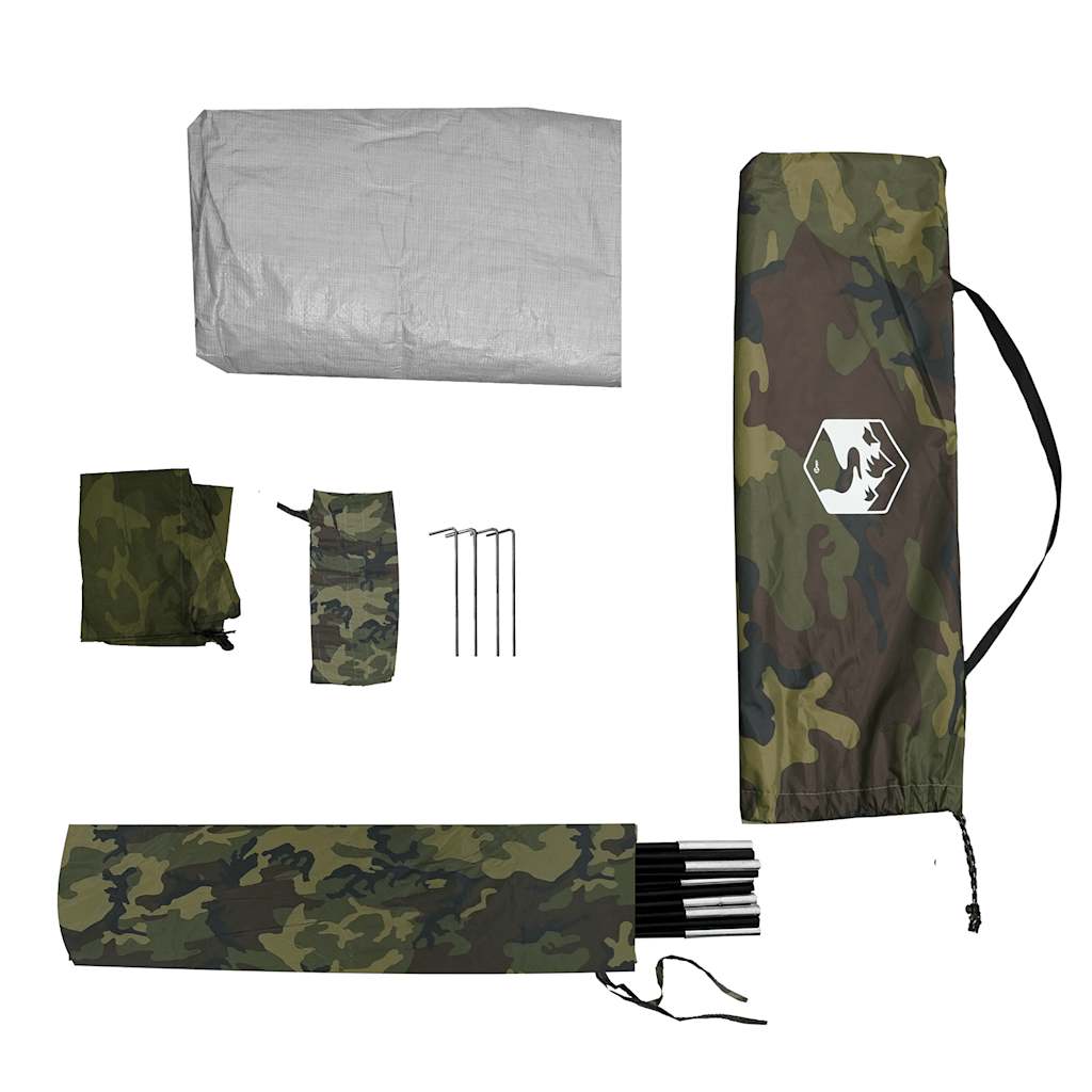 Kuppelzelt 4 Personen Camouflage Wasserdicht