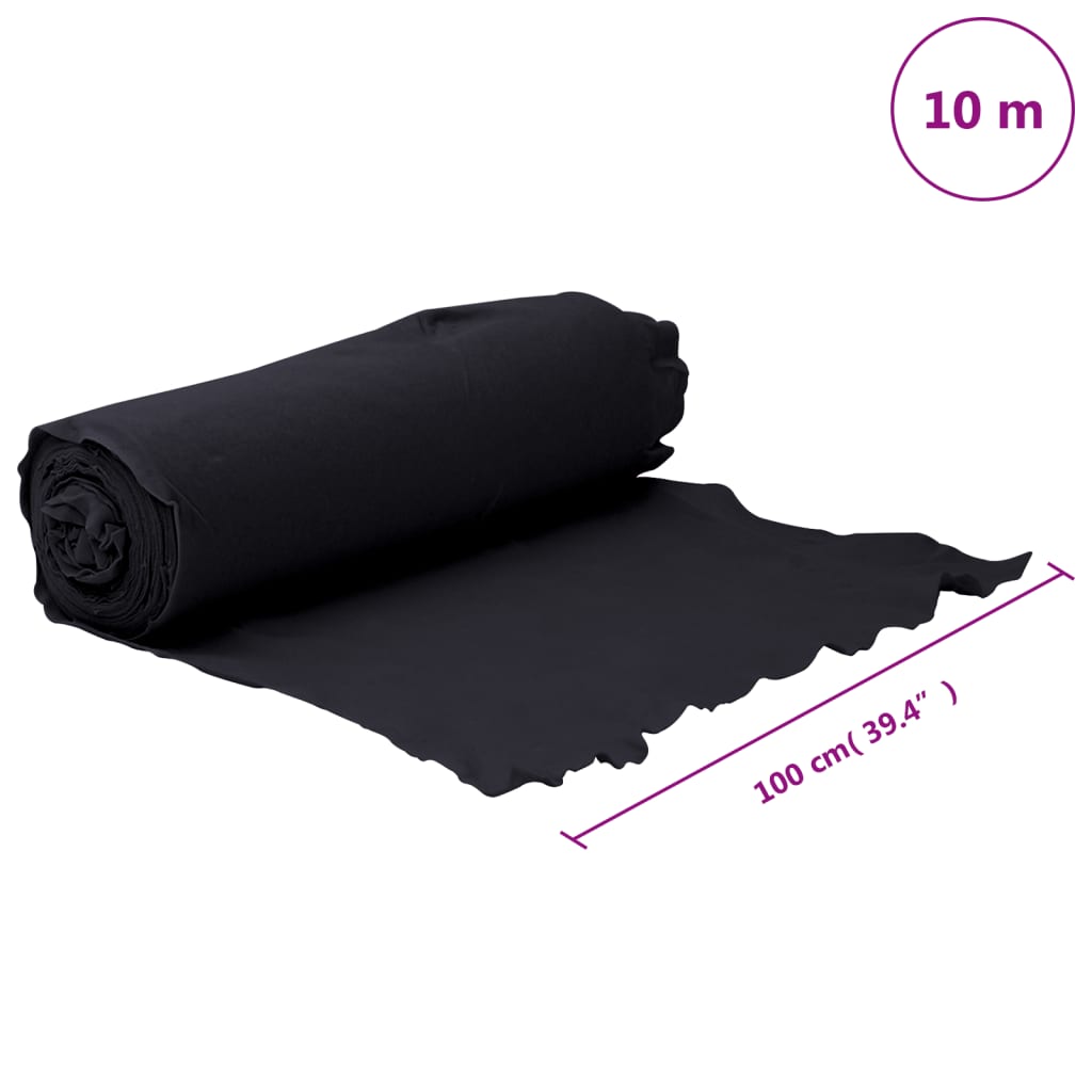 Geotextil-Vlies Schwarz 1x10 m Polyesterfaser