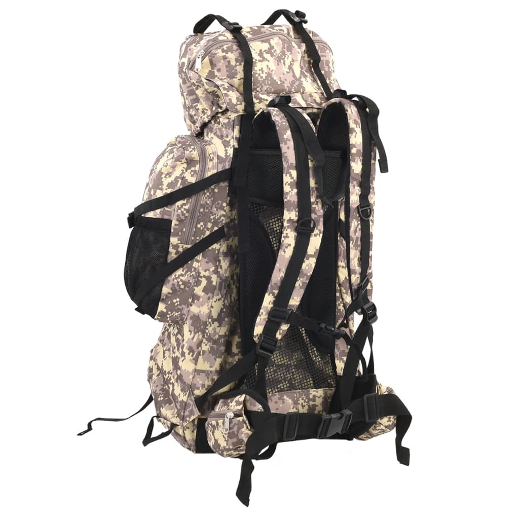 Wanderrucksack Kamelbraun Tarnfarben 60 L Oxford-Gewebe