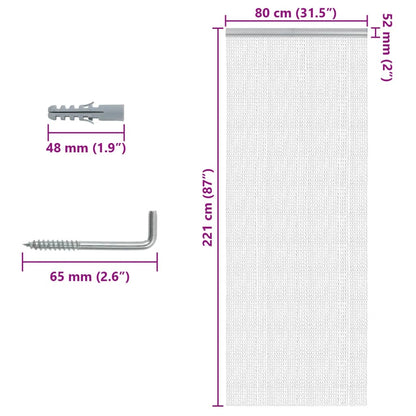 Türvorhang aus Ketten 80x221 cm Aluminium