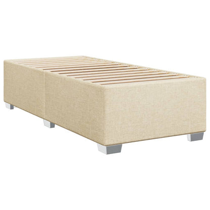 Bettgestell ohne Matratze Creme 80x200 cm Stoff