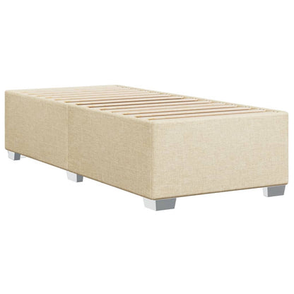 Bettgestell ohne Matratze Creme 80x200 cm Stoff