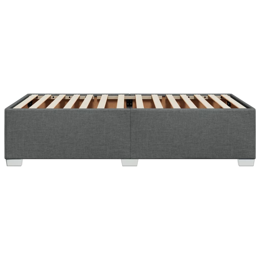 Bettgestell ohne Matratze Dunkelgrau 90x190 cm Stoff