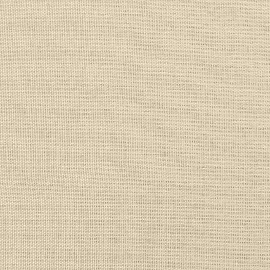 Bettgestell ohne Matratze Creme 90x190 cm Stoff