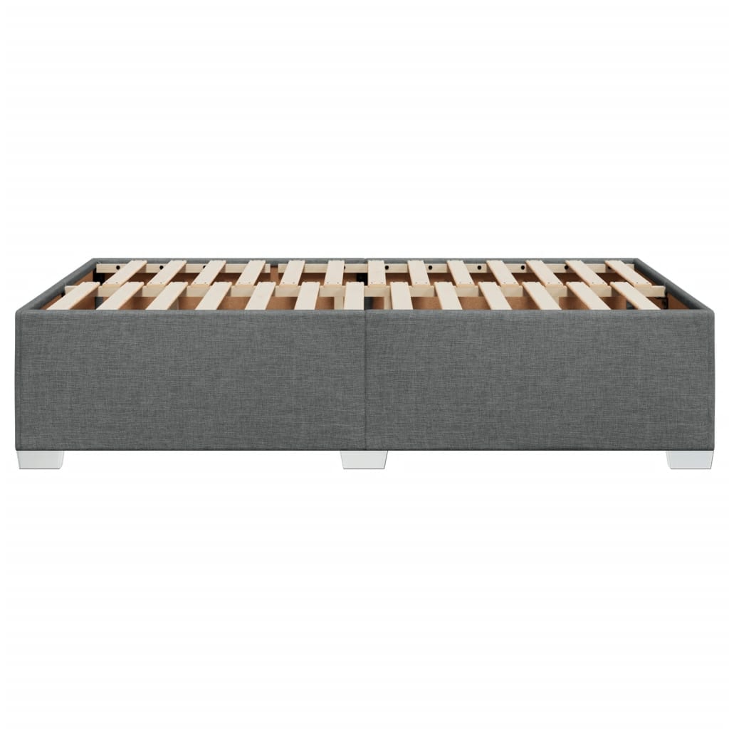 Bettgestell ohne Matratze Dunkelgrau 120x190 cm Stoff