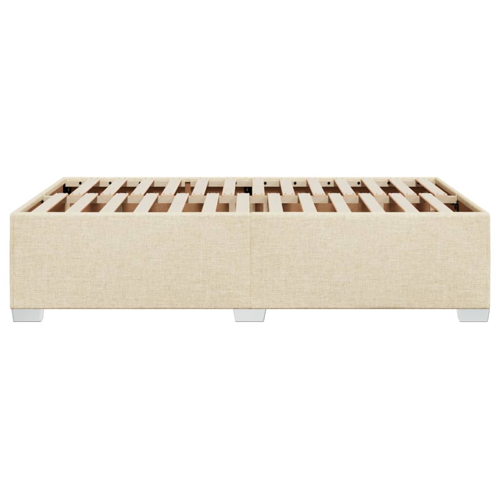 Bettgestell ohne Matratze Creme 120x200 cm Stoff