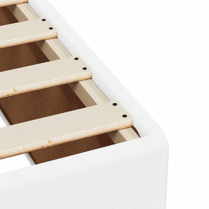 Bettgestell ohne Matratze Weiß 120x190 cm Kunstleder