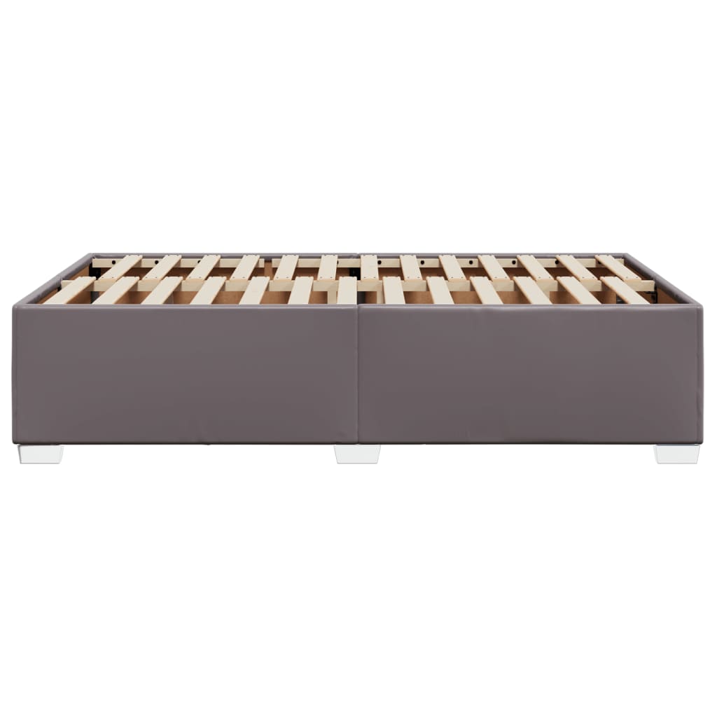 Bettgestell ohne Matratze Grau 120x190 cm Kunstleder