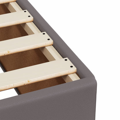 Bettgestell ohne Matratze Grau 120x190 cm Kunstleder