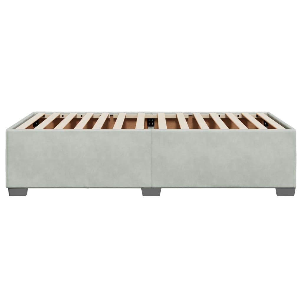 Bettgestell ohne Matratze Hellgrau 80x200 cm Samt