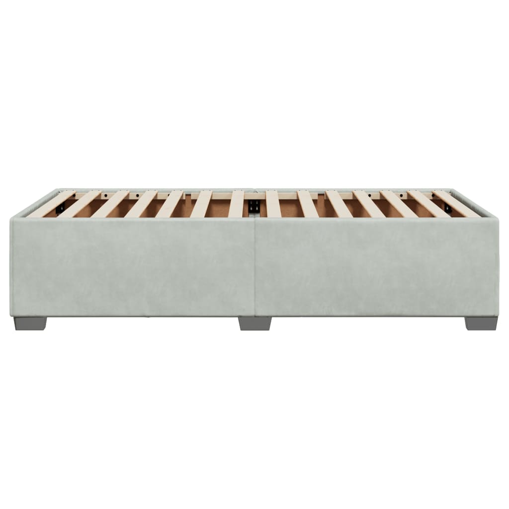 Bettgestell ohne Matratze Hellgrau 100x200 cm Samt