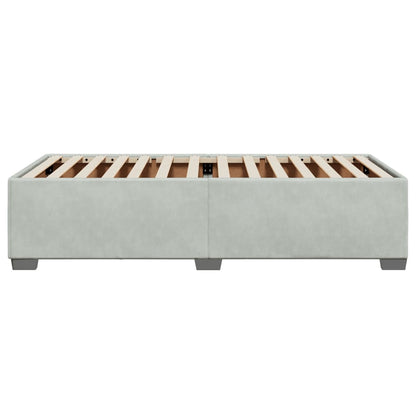 Bettgestell ohne Matratze Hellgrau 100x200 cm Samt
