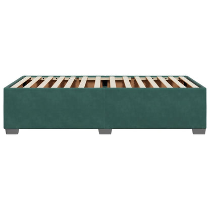 Bettgestell ohne Matratze Dunkelgrün 100x200 cm Samt