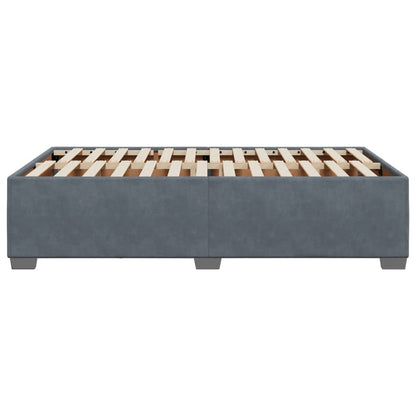Bettgestell ohne Matratze Dunkelgrau 120x200 cm Samt
