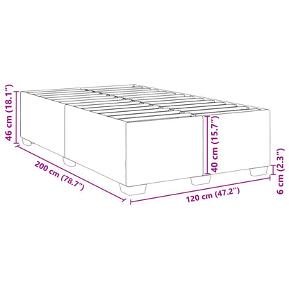 Bettgestell ohne Matratze Dunkelgrau 120x200 cm Samt