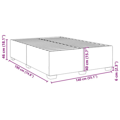 Bettgestell ohne Matratze Dunkelgrün 140x190 cm Samt
