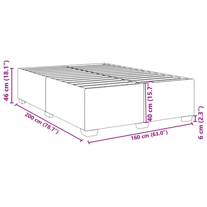 Bettgestell ohne Matratze Dunkelgrün 160x200 cm Samt