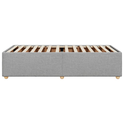 Bettgestell ohne Matratze Hellgrau 80x200 cm Stoff