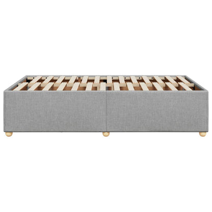 Bettgestell ohne Matratze Hellgrau 120x190 cm Stoff