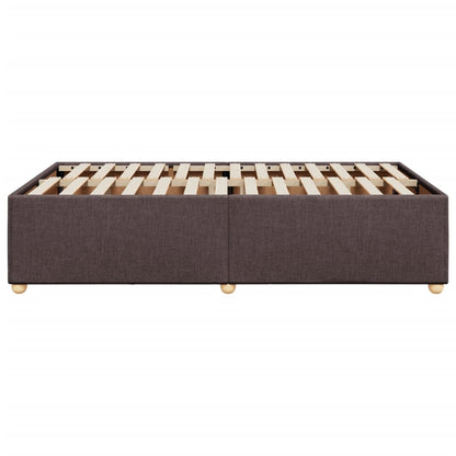Bettgestell ohne Matratze Dunkelbraun 120x190 cm Stoff
