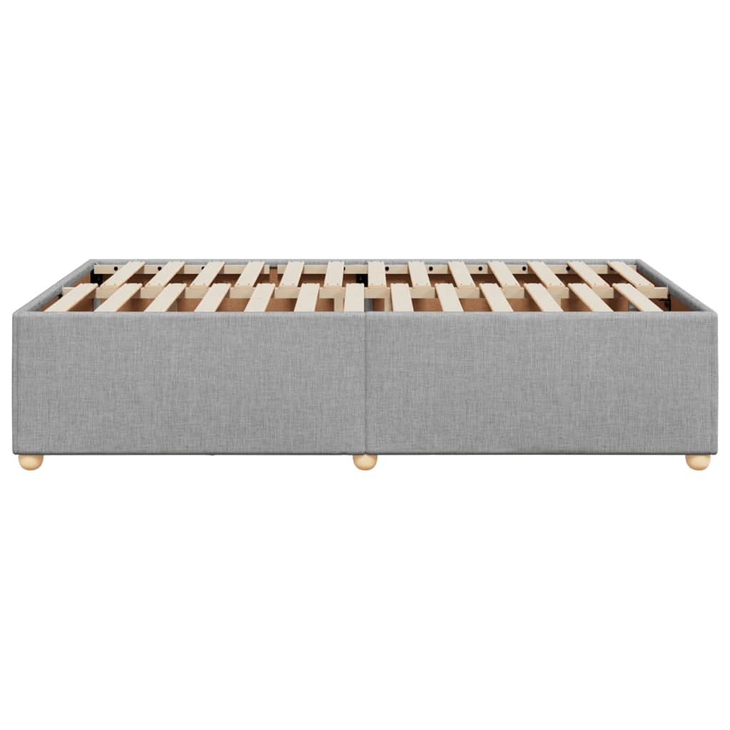 Bettgestell ohne Matratze Hellgrau 120x200 cm Stoff