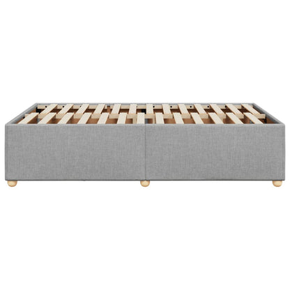 Bettgestell ohne Matratze Hellgrau 120x200 cm Stoff