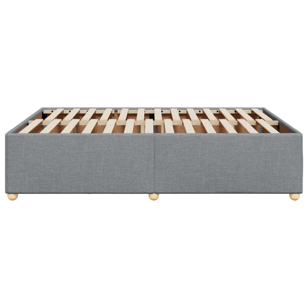 Bettgestell ohne Matratze Hellgrau 140x190 cm Stoff