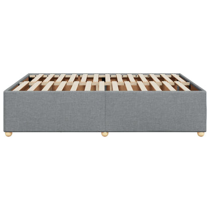 Bettgestell ohne Matratze Hellgrau 140x190 cm Stoff