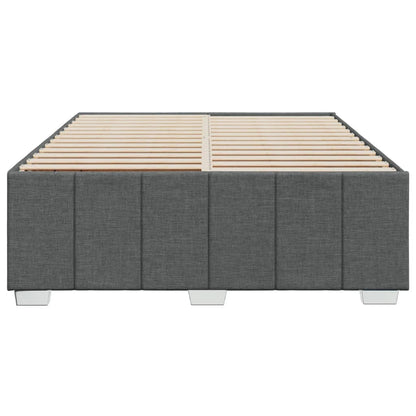 Bettgestell ohne Matratze Dunkelgrau 140x200 cm Stoff