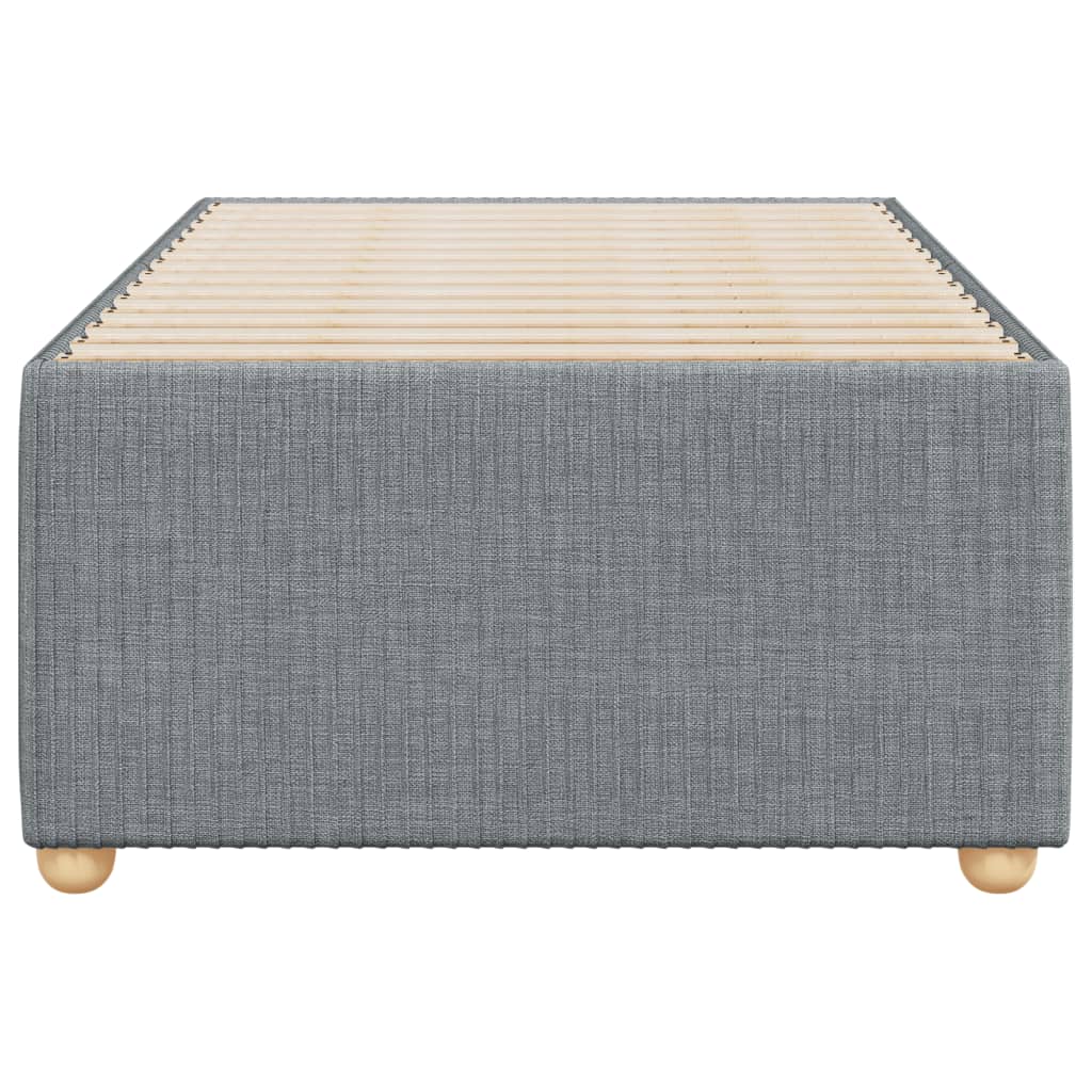 Bettgestell ohne Matratze Hellgrau 90x190 cm Stoff