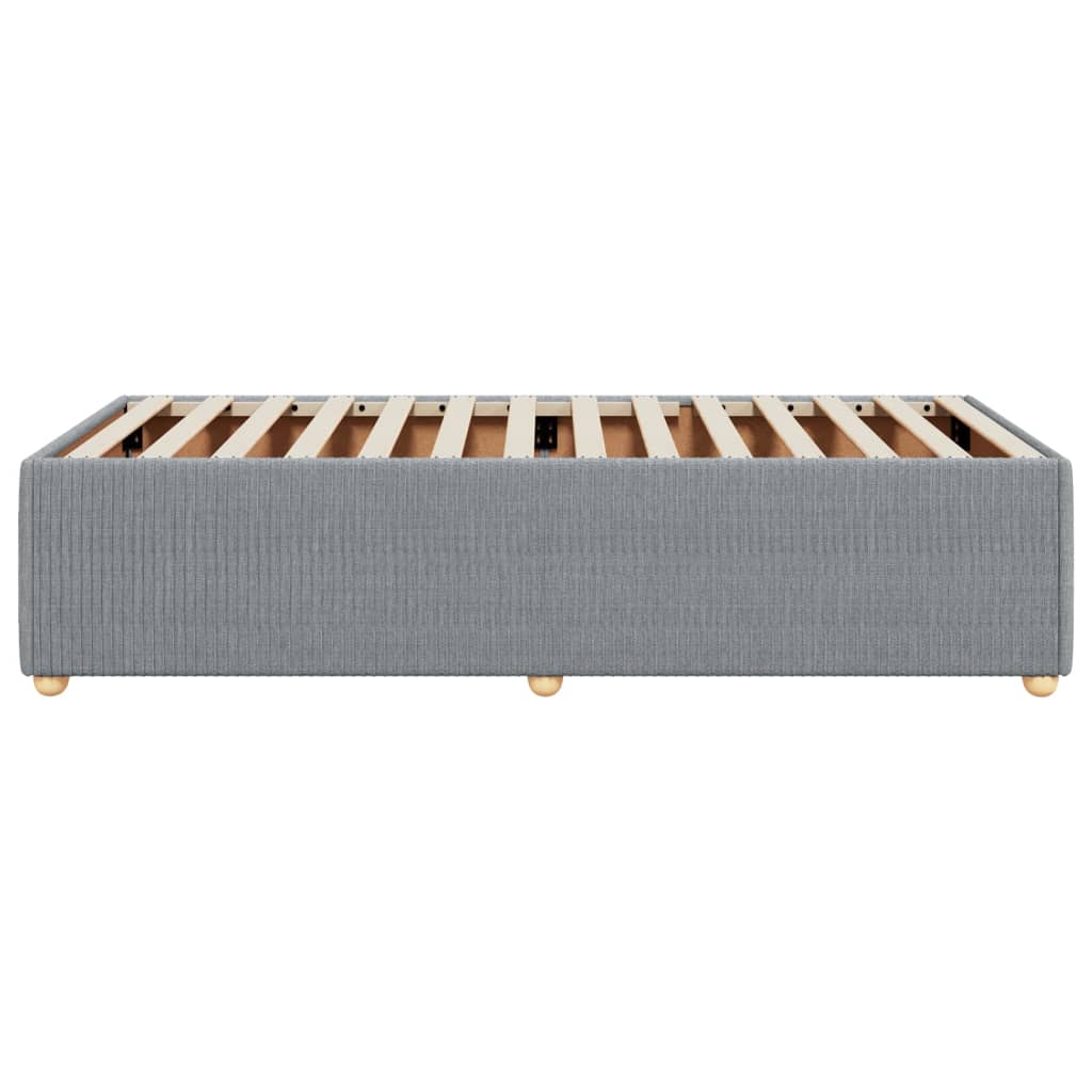 Bettgestell ohne Matratze Hellgrau 90x190 cm Stoff