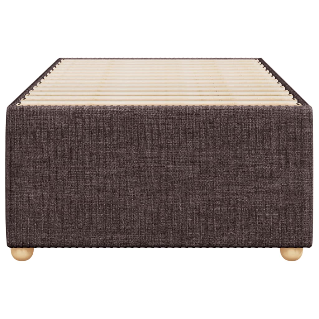 Bettgestell ohne Matratze Dunkelbraun 90x190 cm Stoff