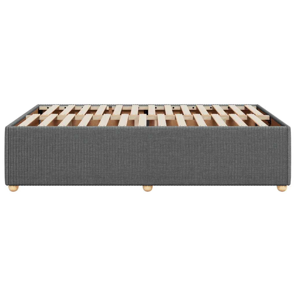 Bettgestell ohne Matratze Dunkelgrau 120x190 cm Stoff