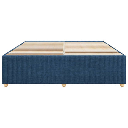 Bettgestell ohne Matratze Blau 200x200 cm Stoff