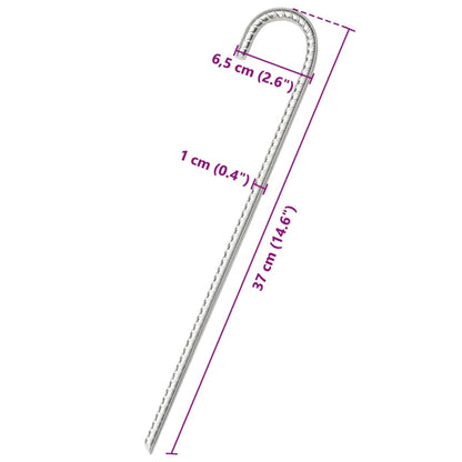 Zeltheringe 12 Stk. 37 cm Ø10 mm Verzinkter Stahl