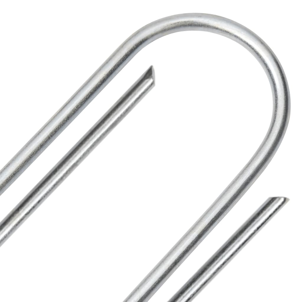 Bodenanker U-Form 25 Stk. 15x3,5 cm Verzinkter Stahl