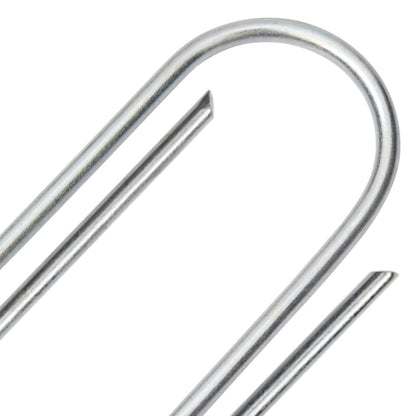 Bodenanker 50 Stk. U-Form 15x3,5 cm Verzinkter Stahl