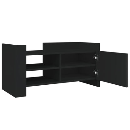 TV-Schrank Schwarz 80x35x40 cm Holzwerkstoff