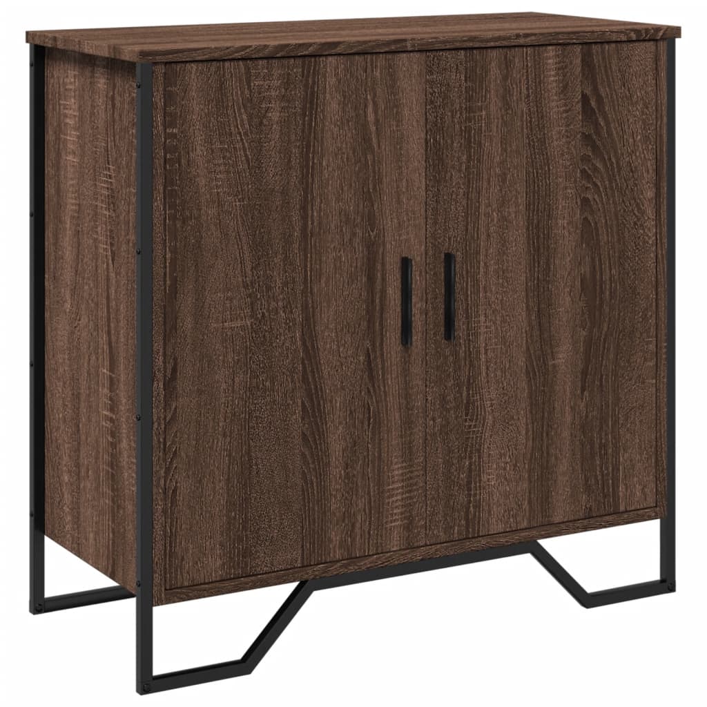 Sideboard Braun Eichen-Optik 78x35,5x74,5 cm Holzwerkstoff