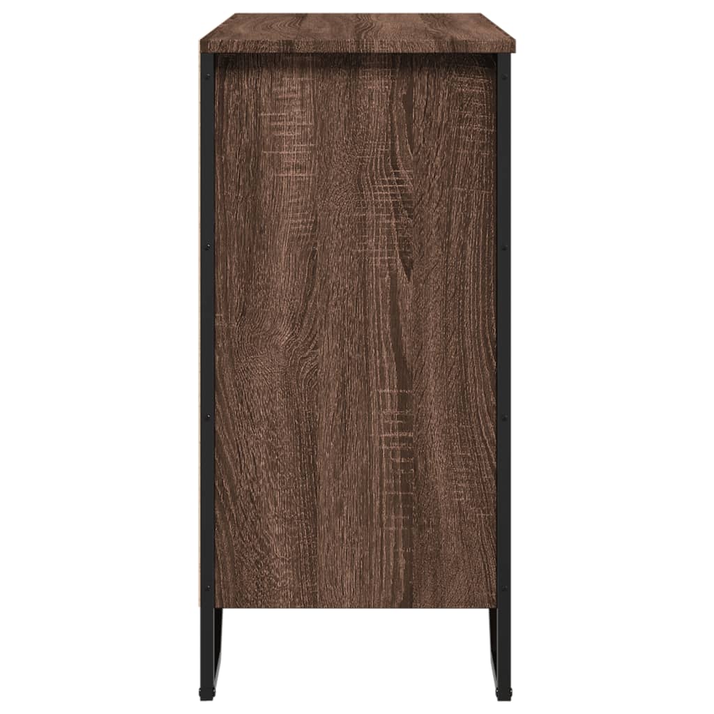 Sideboard Braun Eichen-Optik 78x35,5x74,5 cm Holzwerkstoff