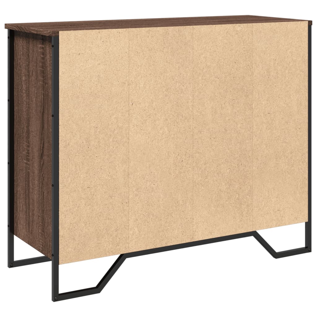 Sideboard Braun Eichen-Optik 91x35,5x74,5 cm Holzwerkstoff