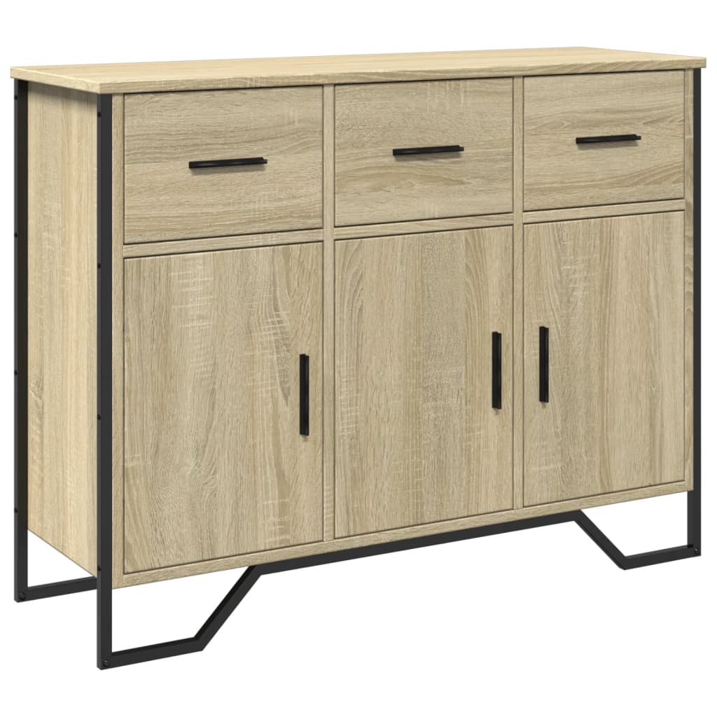 Sideboard Sonoma-Eiche 97x32,5x74,5 cm Holzwerkstoff